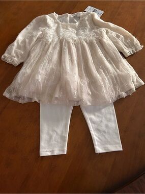 Nannette Baby Lace Dress in Ivory